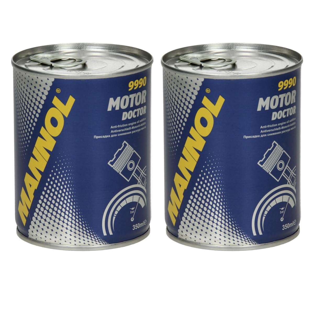 MANNOL 2 x 350 ml Original Öl Additiv 9990 Motor Doctor/Motoröladditiv Antiverschleiß Motoröl Additiv, Oil Additive, Beschichtung Motorschutz Zusatz, Motorenöl Motoren Öl von ECD Germany