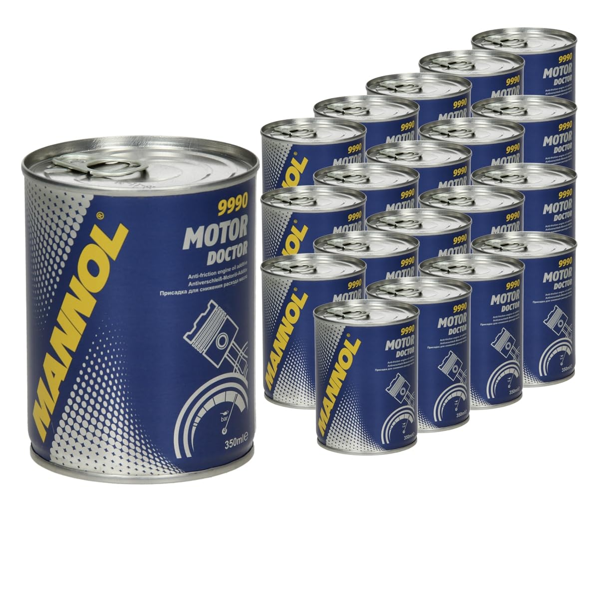 MANNOL 20 x 350 ml Original Öl Additiv 9990 Motor Doctor/Motoröladditiv Antiverschleiß Motoröl Additiv, Oil Additive, Beschichtung Motorschutz Zusatz, Motorenöl Motoren Öl von ECD Germany