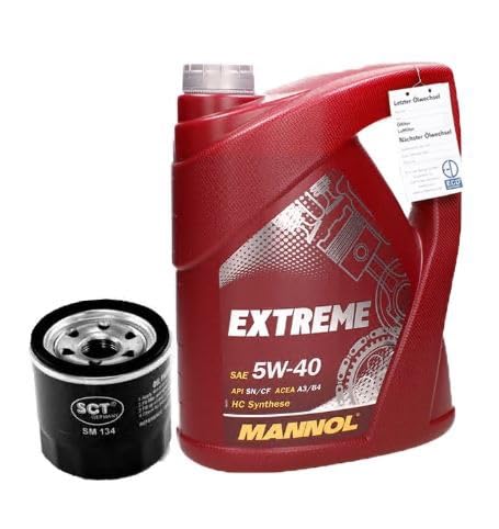 MANNOL 5 L 5W40 Extreme Motoröl + Ölfilter von ECD Germany