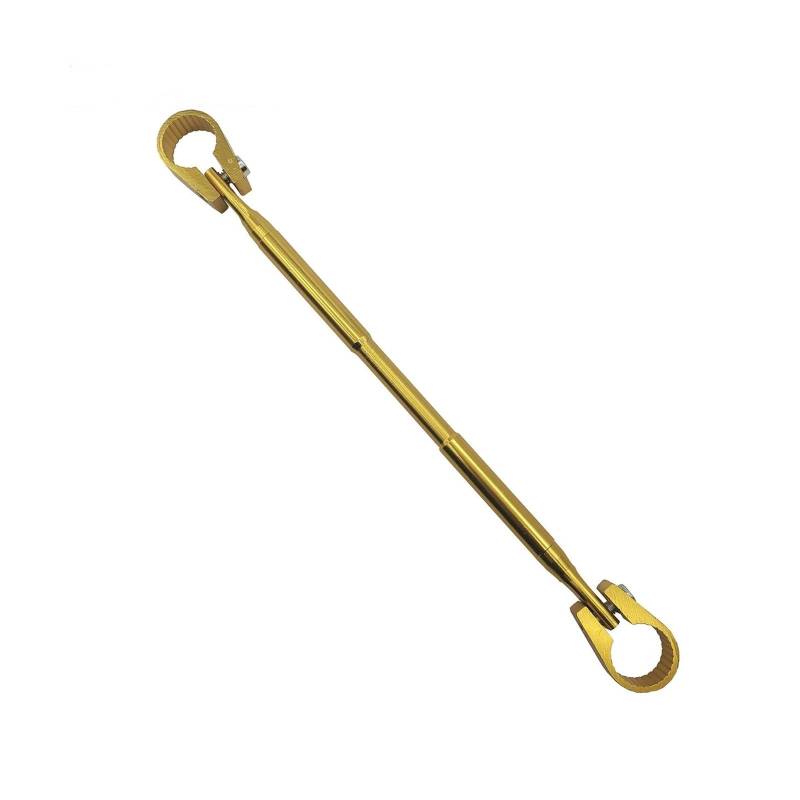 Für 7/8" 22 Mm Lenker Moto Cross Bar Lenkrad Krafthebel Motorradlenker Balance Cross Bar Hebel Lenker Motorrad-Beifahrerhaltegriff(Gold) von ECKBRJA