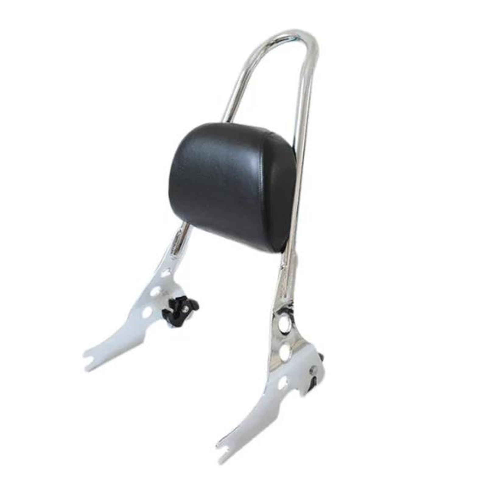 Motorrad Gepäckträger Für XL883 XL1200 X48 Motorrad-Gepäckträger Sissy Bar, Polsterpolster Für Die Hintere Beifahrerrückenlehne(Chrom) von ECKBRJA