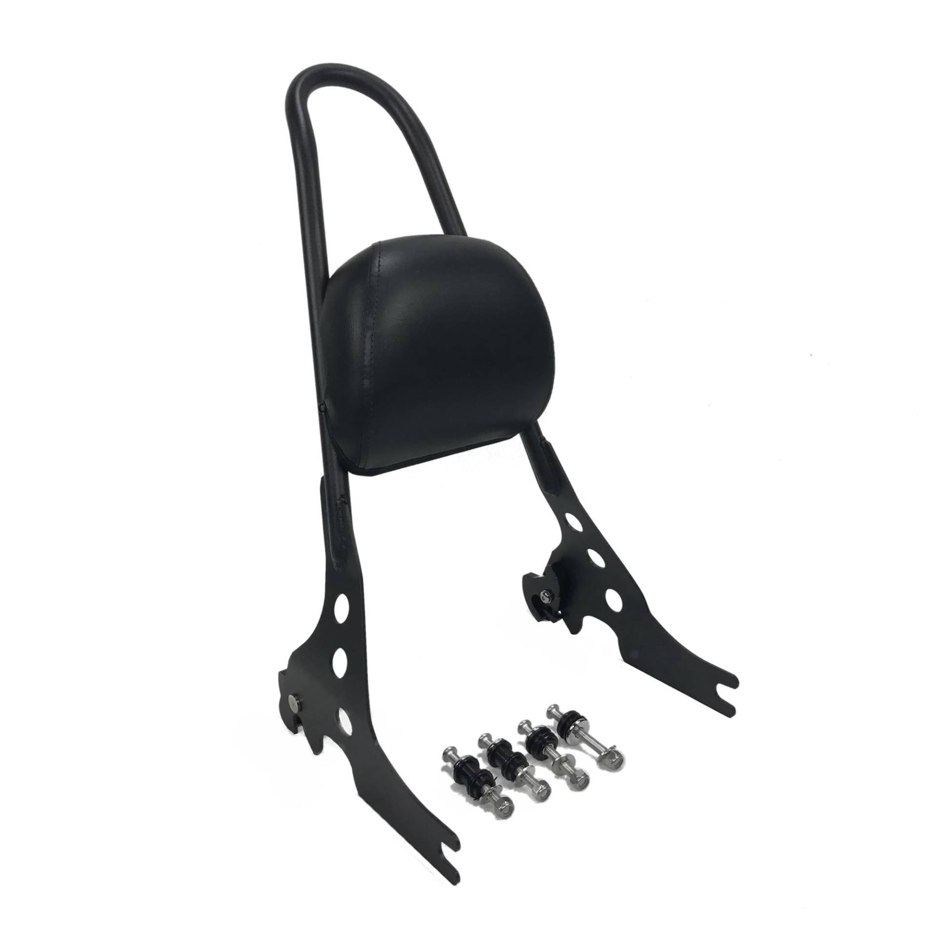 Motorrad Gepäckträger Für XL883 XL1200 X48 Motorrad-Gepäckträger Sissy Bar, Polsterpolster Für Die Hintere Beifahrerrückenlehne(Schwarz) von ECKBRJA