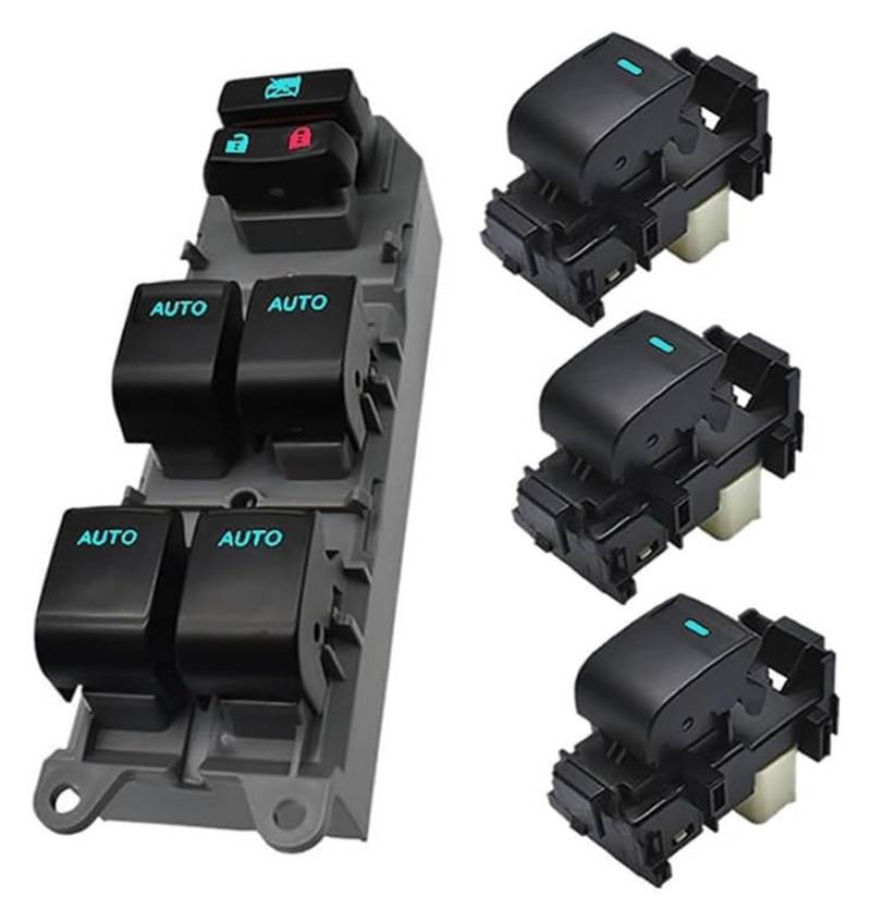 Für T&oyota Für RAV4 Für Camry Für Corolla Für Cruiser 2007-2018 Fensterheber Power Single Window Switch Set Fensterschalter Vorne Links(Ice Blue Light A) von ECKYGYCEPK