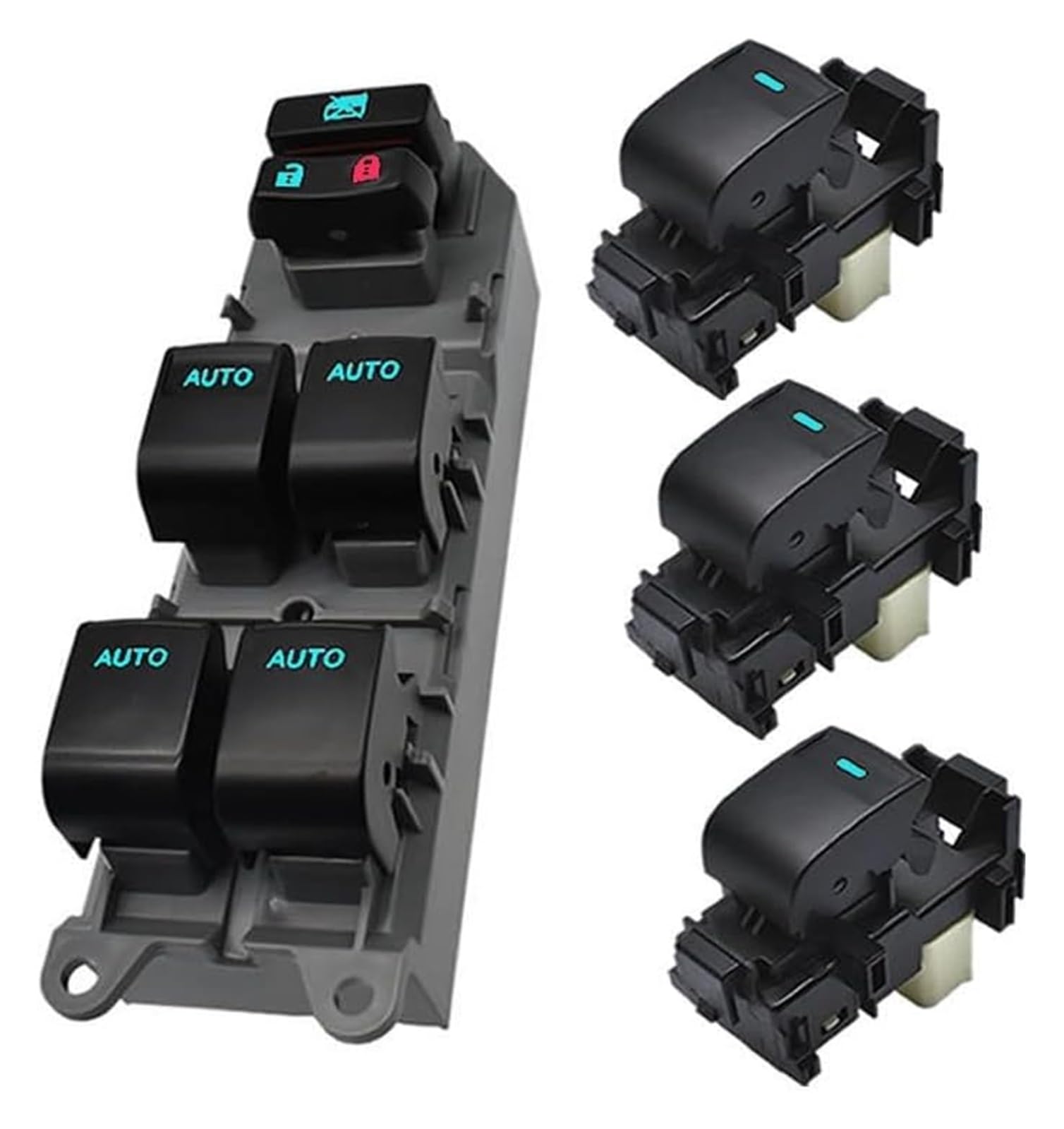 Für T&oyota Für RAV4 Für Camry Für Corolla Für Cruiser 2007-2018 Fensterheber Power Single Window Switch Set Fensterschalter Vorne Links(Ice Light A) von ECKYGYCEPK