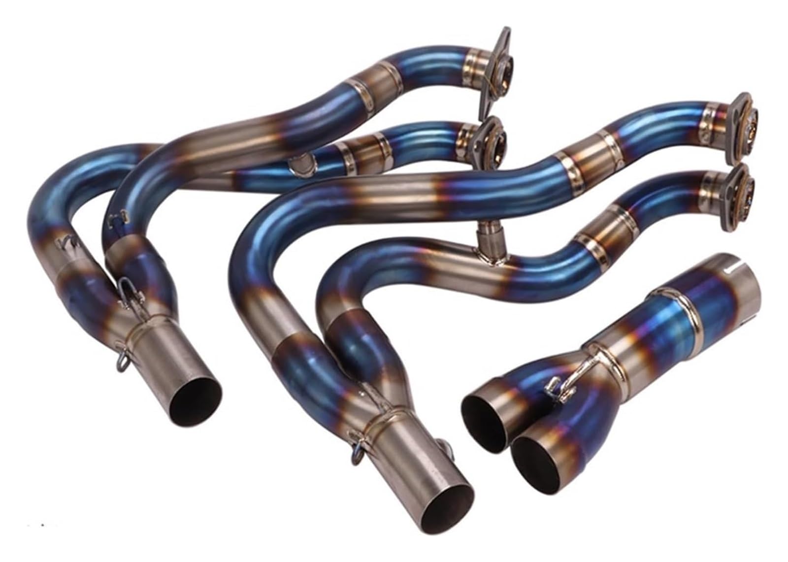 Motorrad Auspuffanlagen Für Kawasaki ZX6R Zx-6r 636 Modifizieren Sie Titanlegierung Connect Front Link Pipe Motorradauspuff Schalldämpfer Slip On System Auspuff(Type A) von ECKYGYCEPK