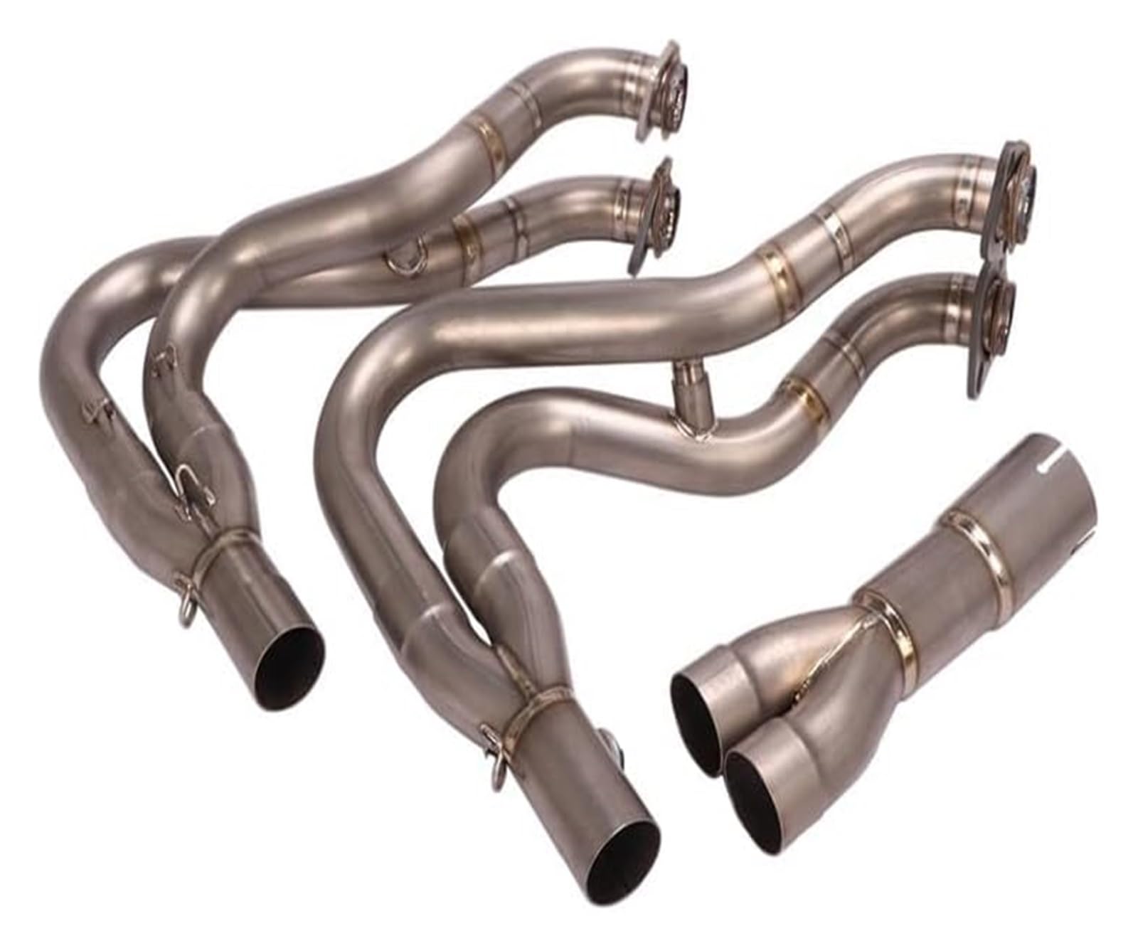 Motorrad Auspuffanlagen Für Kawasaki ZX6R Zx-6r 636 Modifizieren Sie Titanlegierung Connect Front Link Pipe Motorradauspuff Schalldämpfer Slip On System Auspuff(Type B) von ECKYGYCEPK