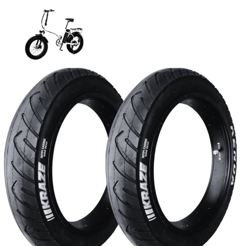 2x Kenda Kraze 20x4.0 1/4 (97-406) Elektrofahrrad Fat Bike Reifen Rennrad Reifen von ECOVELO