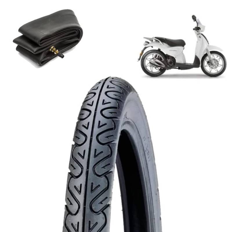 REIFEN 2 3/4-16 + SCHLAUCH VERSTÄRKT 6PR X Moped, Aprilia Scarabeo 50 2T ab 93 von ECOVELO