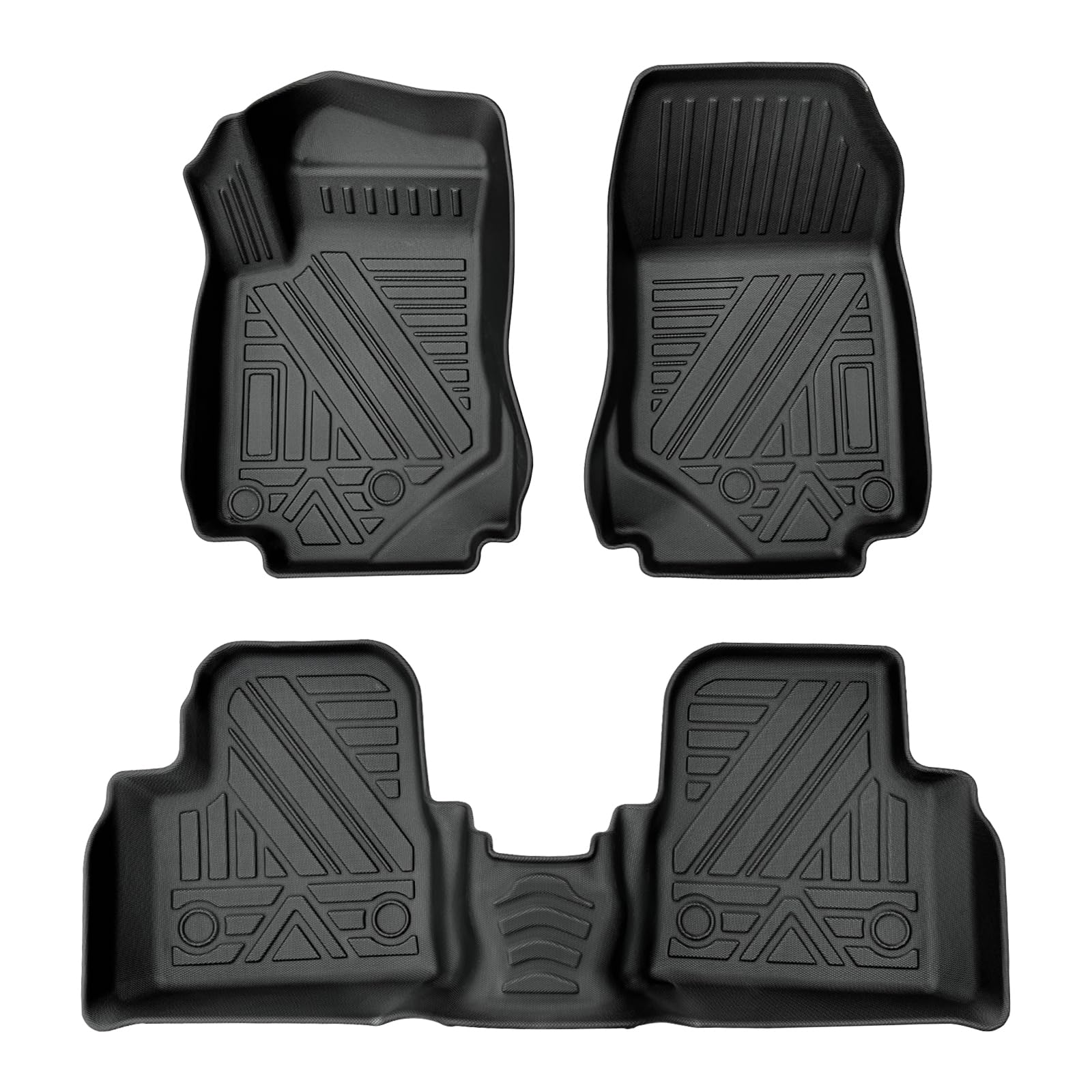 ECOZEN für Peugeot 2008 2020-2025 Fußmatten Antirutsch Gummimatte Faltbare Fußmatte TPE-Material 3D Peugeot 2008 2020-2025 Zubehör Kraftstoffversion von ECOZEN