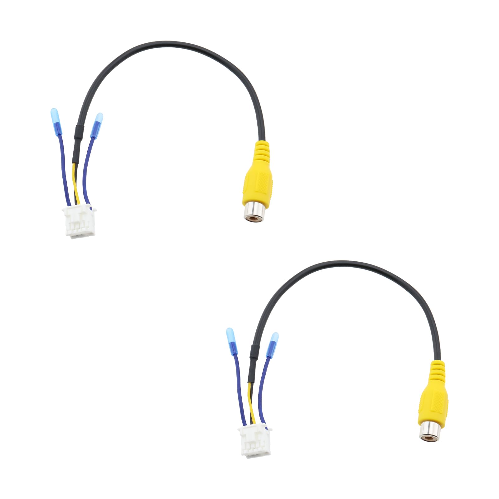 ECSiNG 2 Stück 10-poliger Rückfahrkamera-Kabeladapter RCA Länge 20,9 cm für Autoradio DVD Fahrzeug Autonavigation Rückfahrkamera-Kabeladapterstecker von ECSiNG