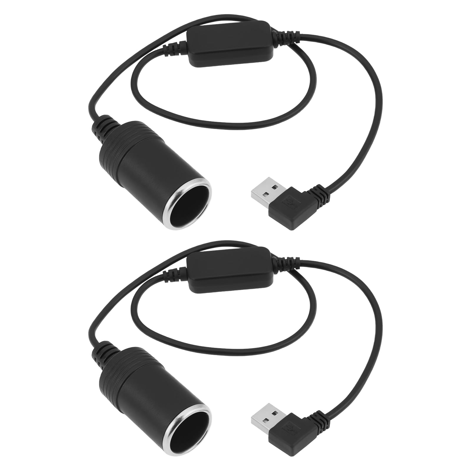 ECSiNG 2 Stück Zigarettenanzünder-Buchse Im Auto 5V USB-A-Stecker auf 12 V Adapterkabel für Zigarettenanzünder im Auto für Fahrrekorder Autoladegerät 60cm von ECSiNG