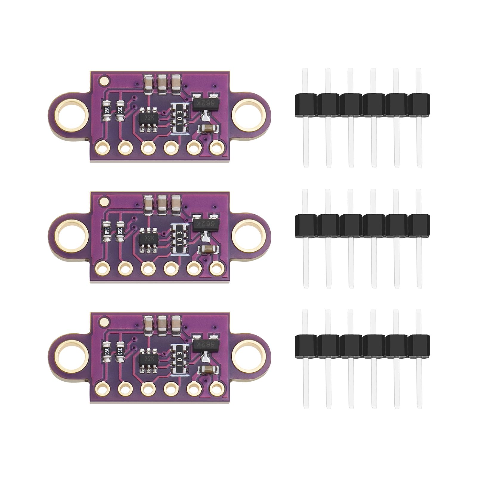 ECSiNG 3 Set Laser-Entfernungssensormodule VL53L0X Sensormodul für Gestenerkennung Hinderniserkennung Netzschalter-Monitor Kompatibel mit Raspberry Pi von ECSiNG