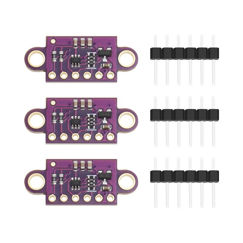 ECSiNG 3 Set Laser-Entfernungssensormodule VL53L0X Sensormodul für Gestenerkennung Hinderniserkennung Netzschalter-Monitor Kompatibel mit Raspberry Pi von ECSiNG