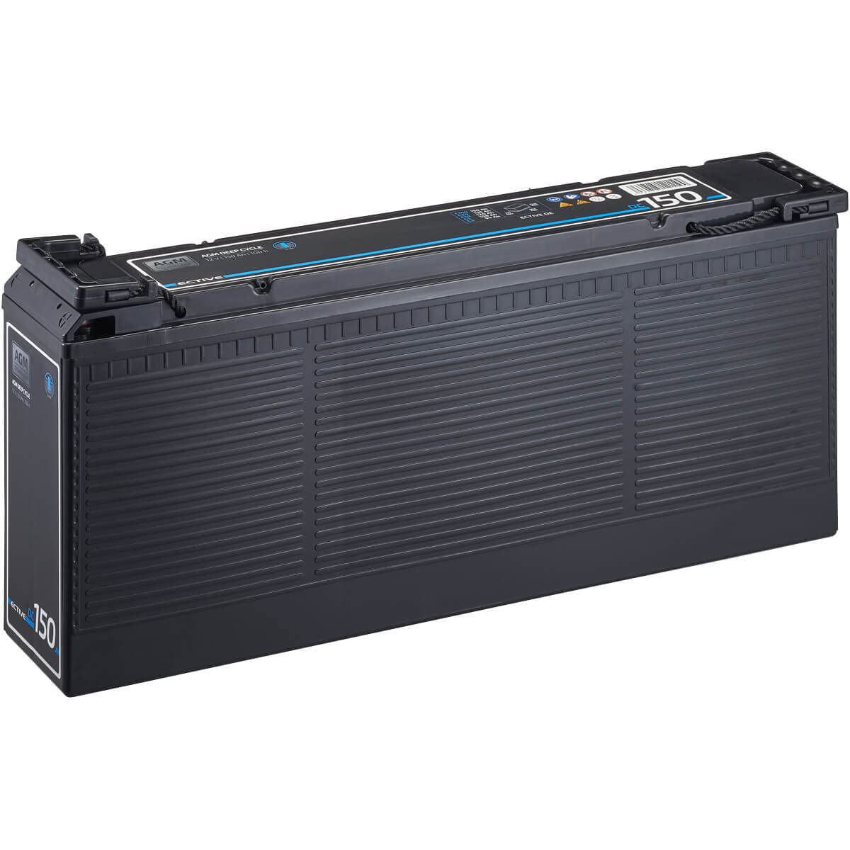 ECTIVE AGM Batterie DC150-12V, 150Ah, Front-Terminal, wartungsfrei - SLIM VRLA Versorgungsbatterie, Solarbatterie, Bootsbatterie, Starterbatterie, Akku für Wohnmobil, Wohnwagen, Camper von ECTIVE