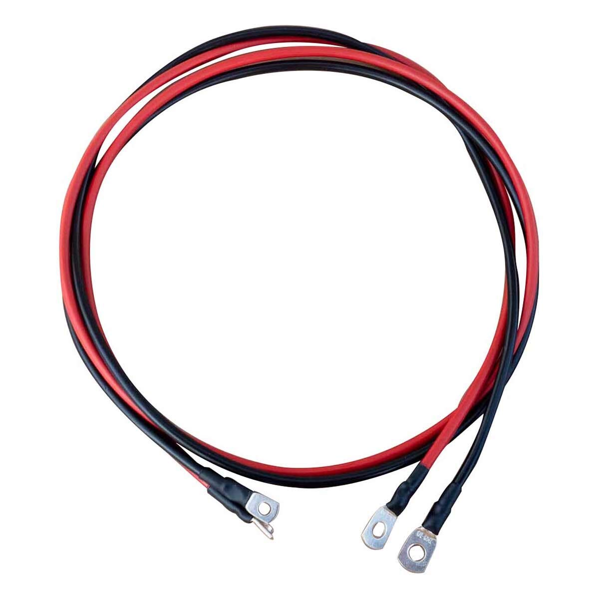 ECTIVE Batteriekabel – M6/M8, 1,5 m, rot/schwarz, Kupfer, 10 mm² - Massekabel, Batterieladekabel, Stromkabel mit Ringösen für 12V Motorrad Batterie, Versorgungsbatterie, Traktionsbatterie von ECTIVE