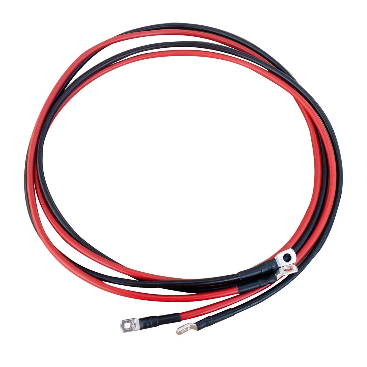 ECTIVE Batteriekabel – M6/M8, 2 m, rot/schwarz, Kupfer, 16 mm² - Massekabel, Batterieladekabel, Stromkabel mit Ringösen für 12V Motorrad Batterie, Versorgungsbatterie, Traktionsbatterie von ECTIVE