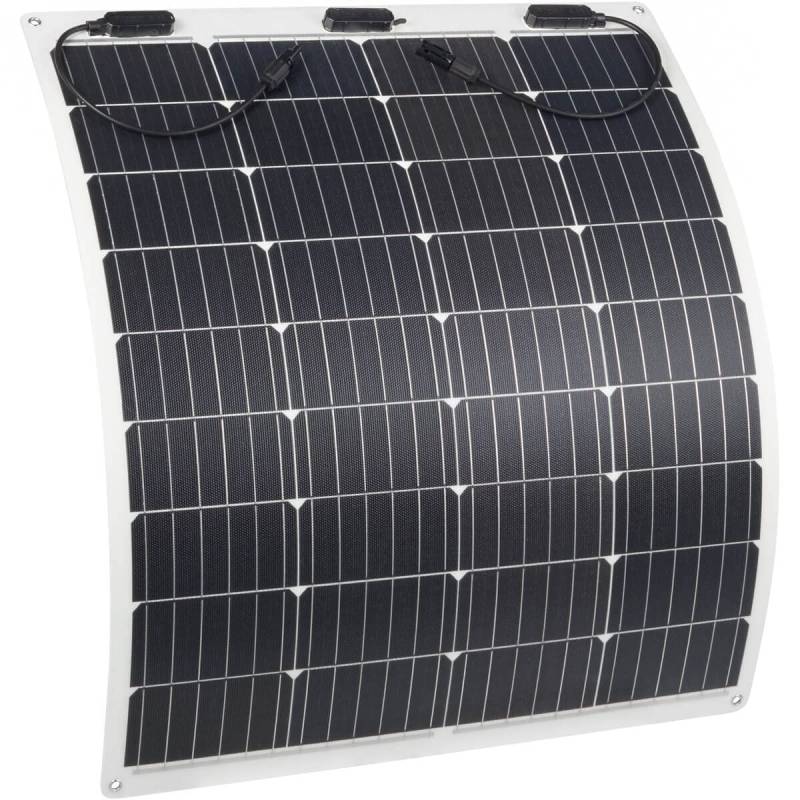 ECTIVE Monokristallin MSP Solarpanel - flexibel, 100W, flexible Solarzellen - Monokristallines Photovoltaic PV Solarmodul, Sonnenkollektor für 12V/24V Batterien, Wohnwagen, Camping, Wohnmobil, Boot von ECTIVE