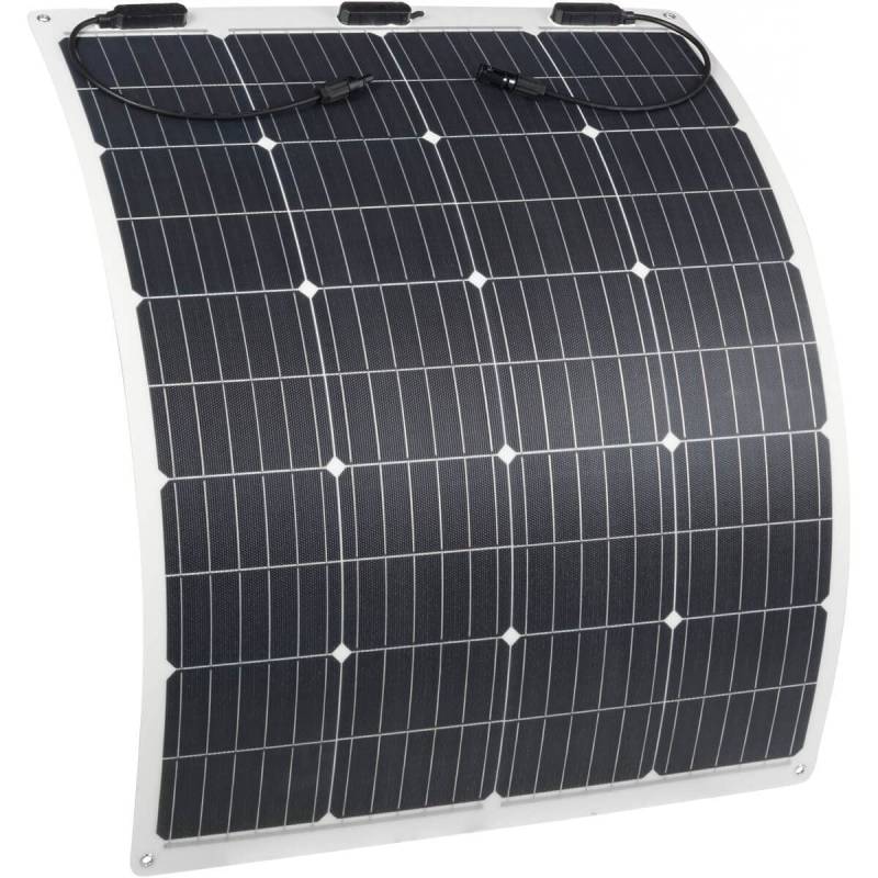 ECTIVE Monokristallin MSP Solarpanel - flexibel, 120W, flexible Solarzellen - Monokristallines Photovoltaic PV Solarmodul, Sonnenkollektor für 12V/24V Batterien, Wohnwagen, Camping, Wohnmobil, Boot von ECTIVE