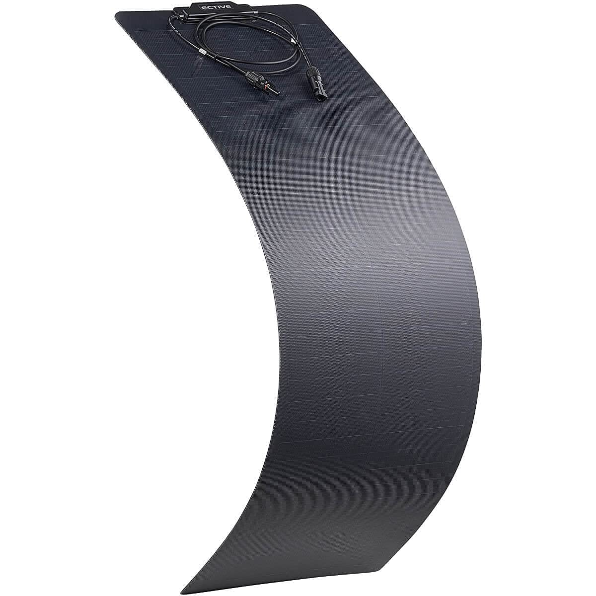 ECTIVE Monokristallin SSP Solarpanel - flexibel, 60W, flexible Solarzellen - Monokristallines Photovoltaic PV Solarmodul, Sonnenkollektor für 12V/24V Batterien, Wohnwagen, Camping, Wohnmobil, Boot von ECTIVE