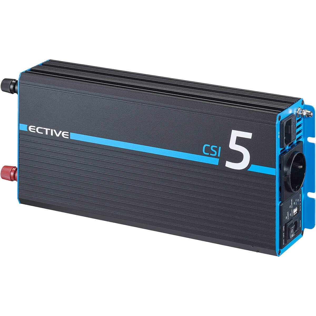 ECTIVE Reiner Sinus Wechselrichter CSI 5-500W, 12V auf 230V, USB, USV Funktion, Überhitzungsschutz, Netzvorrangschaltung - DC/AC Spannungswandler, Umwandler, Stromwandler für Haushaltsgeräten von ECTIVE