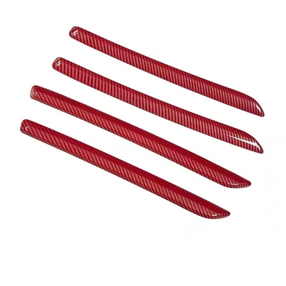 Auto Innenraum Formen Zierleiste Auto Center Console Dashboard Trim Streifen ABS Aufkleber Carbon Faser Stil Für Für A3 8V S3 2014 2015 2016 2017 2018 2019 2020(4PCS Red) von ECVHIPKLG