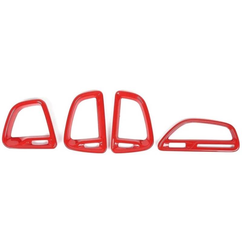 Auto Innenraum Formen Zierleiste Auto Zentrale Konsole Klimaanlage Vent Dekoration Abdeckung Für Dodge Für Challenger 2015 2016 2017 2018 2019 2020 2021 2022(Red) von ECVHIPKLG