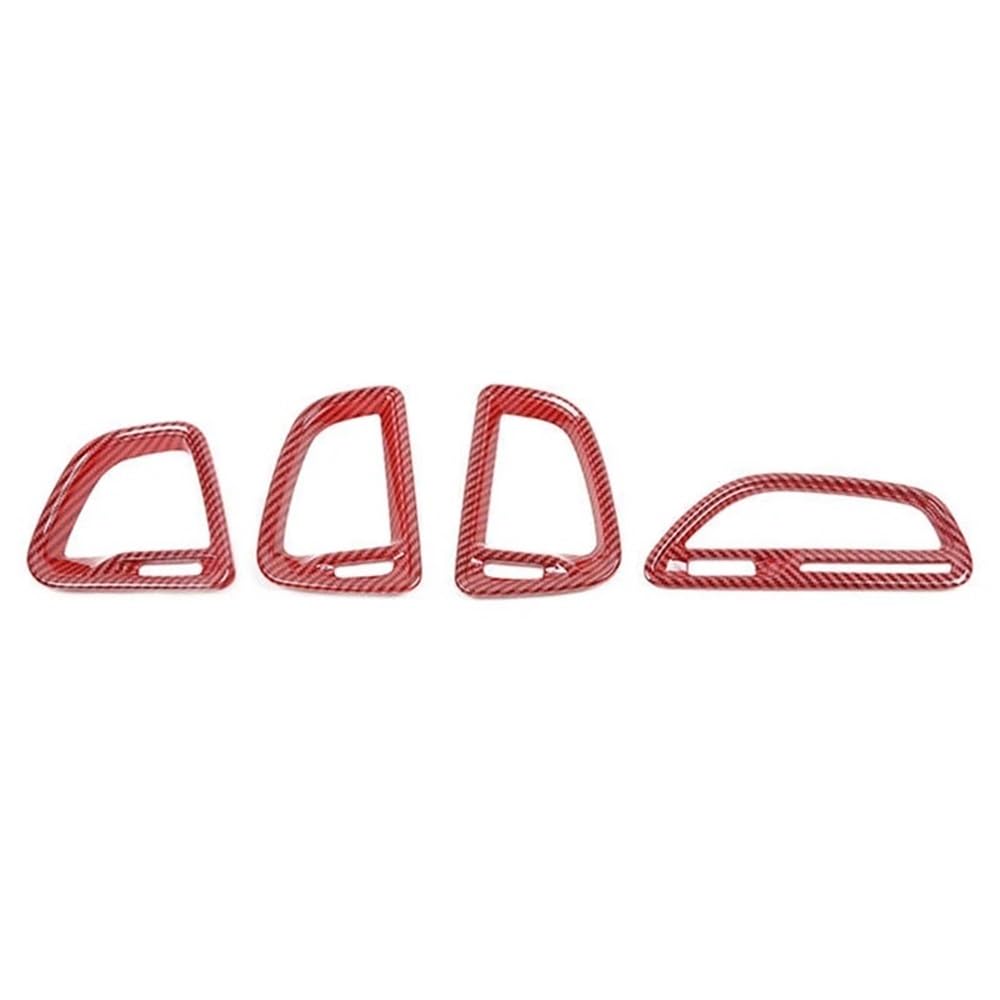 Auto Innenraum Formen Zierleiste Auto Zentrale Konsole Klimaanlage Vent Dekoration Abdeckung Für Dodge Für Challenger 2015 2016 2017 2018 2019 2020 2021 2022(Red carbon fiber) von ECVHIPKLG