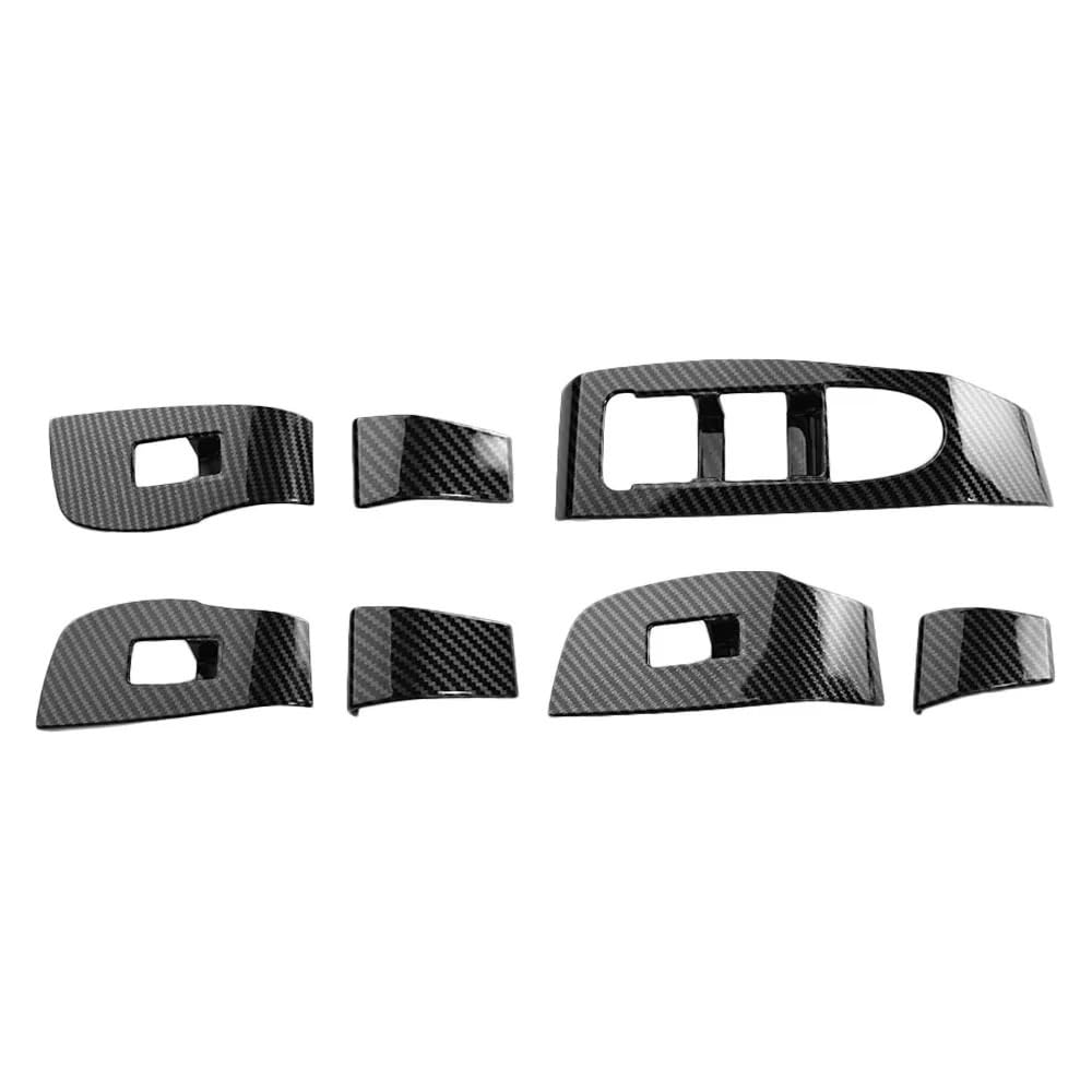 ECVHIPKLG Auto Innenraum Formen Zierleiste Auto Fenster Control Lift Schalter Panel Abdeckung Trim Carbon Faser Für Mazda 3 Für CX-30 2024 2023 2022 2021 2020 von ECVHIPKLG