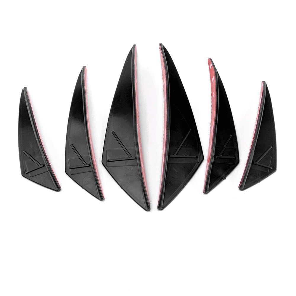 ECVHIPKLG Motorrad Winglet Motorrad Front Winglet Verkleidung Seite Flügel Windschutzscheibe Luftabweiser Aerodynamische Flügel Spoiler Für B&MW Für Y&AMAHA Für H&ONDA Für Suzuki(Black) von ECVHIPKLG