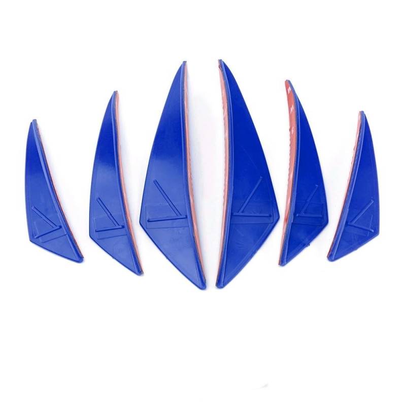 ECVHIPKLG Motorrad Winglet Motorrad Front Winglet Verkleidung Seite Flügel Windschutzscheibe Luftabweiser Aerodynamische Flügel Spoiler Für B&MW Für Y&AMAHA Für H&ONDA Für Suzuki(Blue4) von ECVHIPKLG