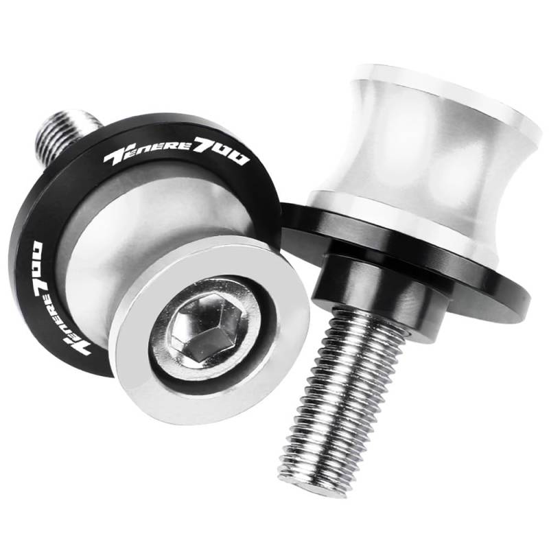 ECVHIPKLG Schwingenadapter Ständer Motorrad 6MM Standschrauben Schwinge Slider Spulen Logo CNC Aluminium FÜR Y&AMAHA TENERE700 2019 2020 2021(6mm/8) von ECVHIPKLG