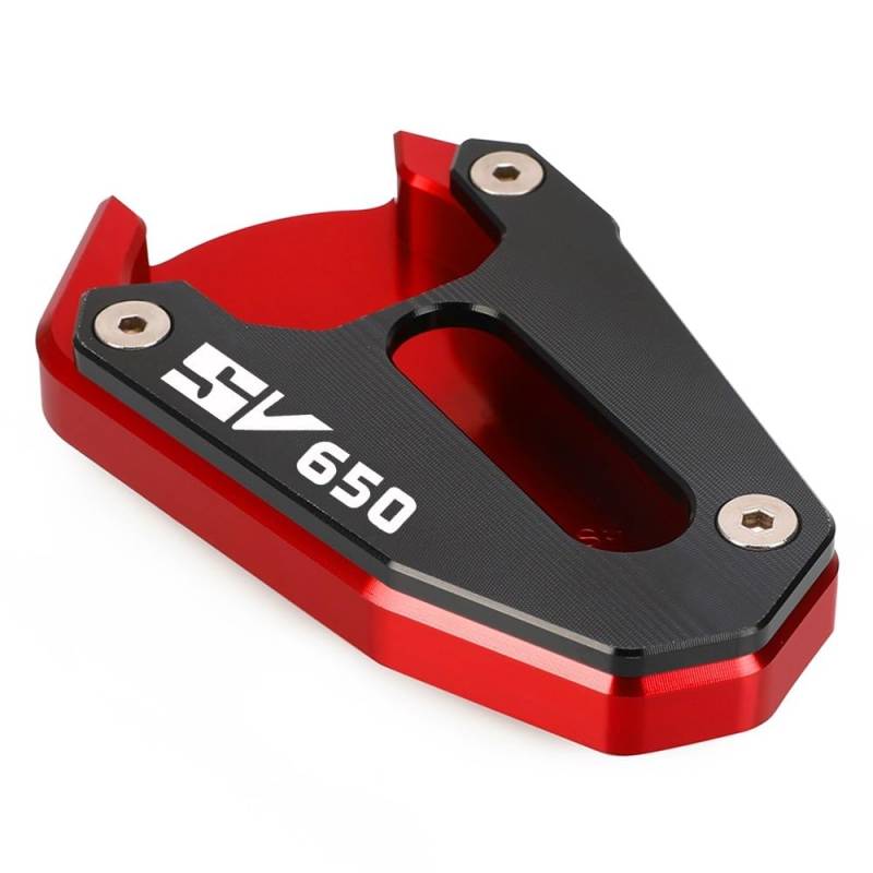 ECVHIPKLG Stand Pad Extension Motorrad-Seitenständer-Verlängerung, Ständerplatte, Vergrößerungs-Stützverlängerung Für Suzuki SV650 ABS SV 650 ABS 2015–2021 2022 2023(SV650 Logo) von ECVHIPKLG