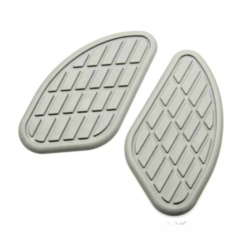 ECVHIPKLG Tankaufkleber Pad Für Für 2Pcs Retro Motorrad Gas Kraftstoff Tank Gummi Aufkleber Schutz Knie Tank Pad Grip Aufkleber(Gray) von ECVHIPKLG