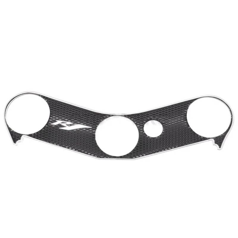 ECVHIPKLG Tankaufkleber Pad Für YZF-R1 YZFR1 2002 2003 2004 2005 2006 2007 2008 Motorrad Aufkleber Pad Triple Tree Top Clamp Oberen Front End Aufkleber(Silver) von ECVHIPKLG