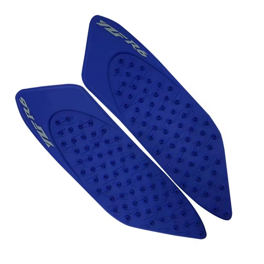 ECVHIPKLG Tankaufkleber Pad Für YZF600 R6 2006 2007 Motorrad Kraftstoff Tank Pad Aufkleber Schutz Gas Abdeckung 3M Aufkleber Seite Gas Pads(Blue) von ECVHIPKLG