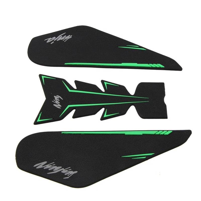 ECVHIPKLG Tankaufkleber Pad Für Z400 Ninja 400 Motorrad Kraftstoff Tank Aufkleber Gummi Traktion Pad Schutz Knie Griffe Schutz Aufkleber(Green) von ECVHIPKLG