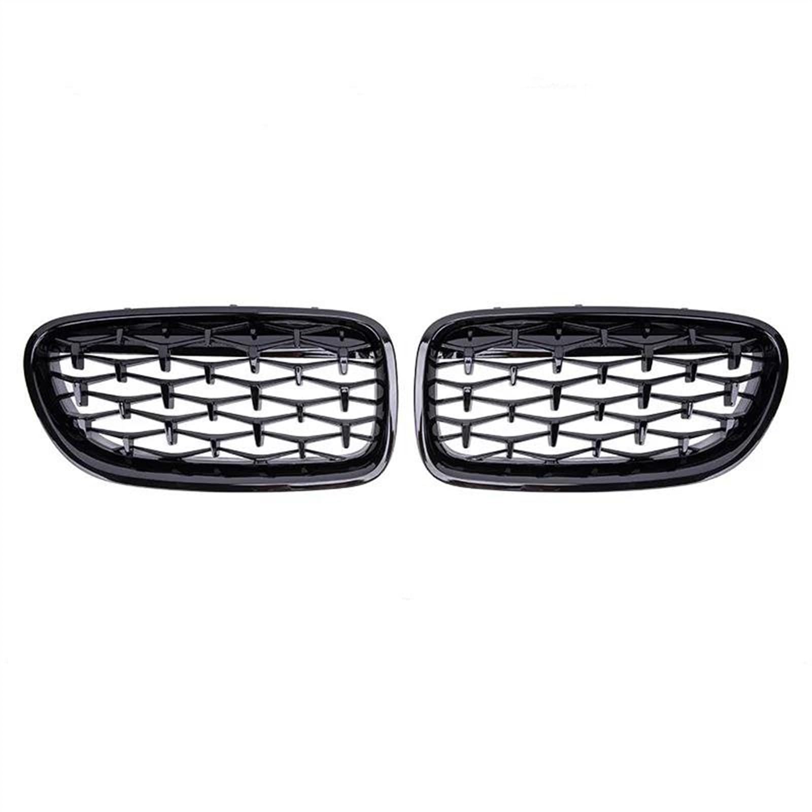 Auto Frontgrill Auto-Front-Nieren-Stoßstangengrill-Gitter Renngitter Für B&MW 5er F10 F11 F18 520 523 525 530i M5 2010-2017 Frontstoßstangen-Kühlergrill(Gloss Black) von ECZDDEFS