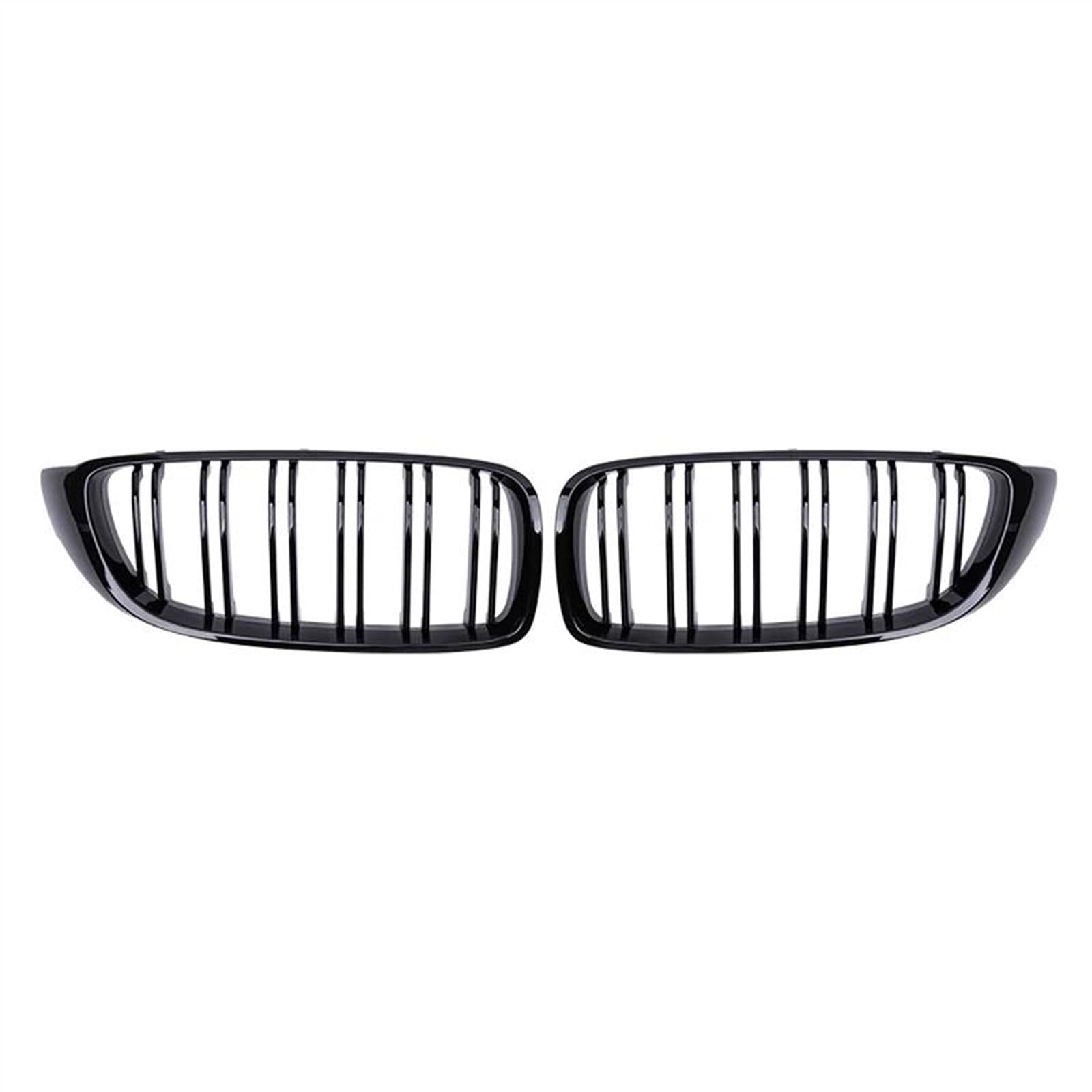 Auto Frontgrill Für B&MW 4er F32 F33 F36 M3 F80 M4 F82 2012-2018 Frontstoßstangengrill Renngrill Doppellamellen Glänzend Schwarz Frontstoßstangen-Kühlergrill von ECZDDEFS