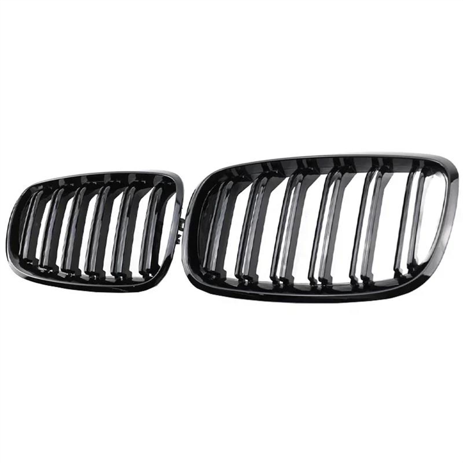 Auto Frontgrill Für B&MW X5 X6 E70 E71 2008-2013 Autostoßstangen-Nierengrill Frontgrill Doppellamellengrill Renngrill Schwarz Glänzend Frontstoßstangen-Kühlergrill von ECZDDEFS