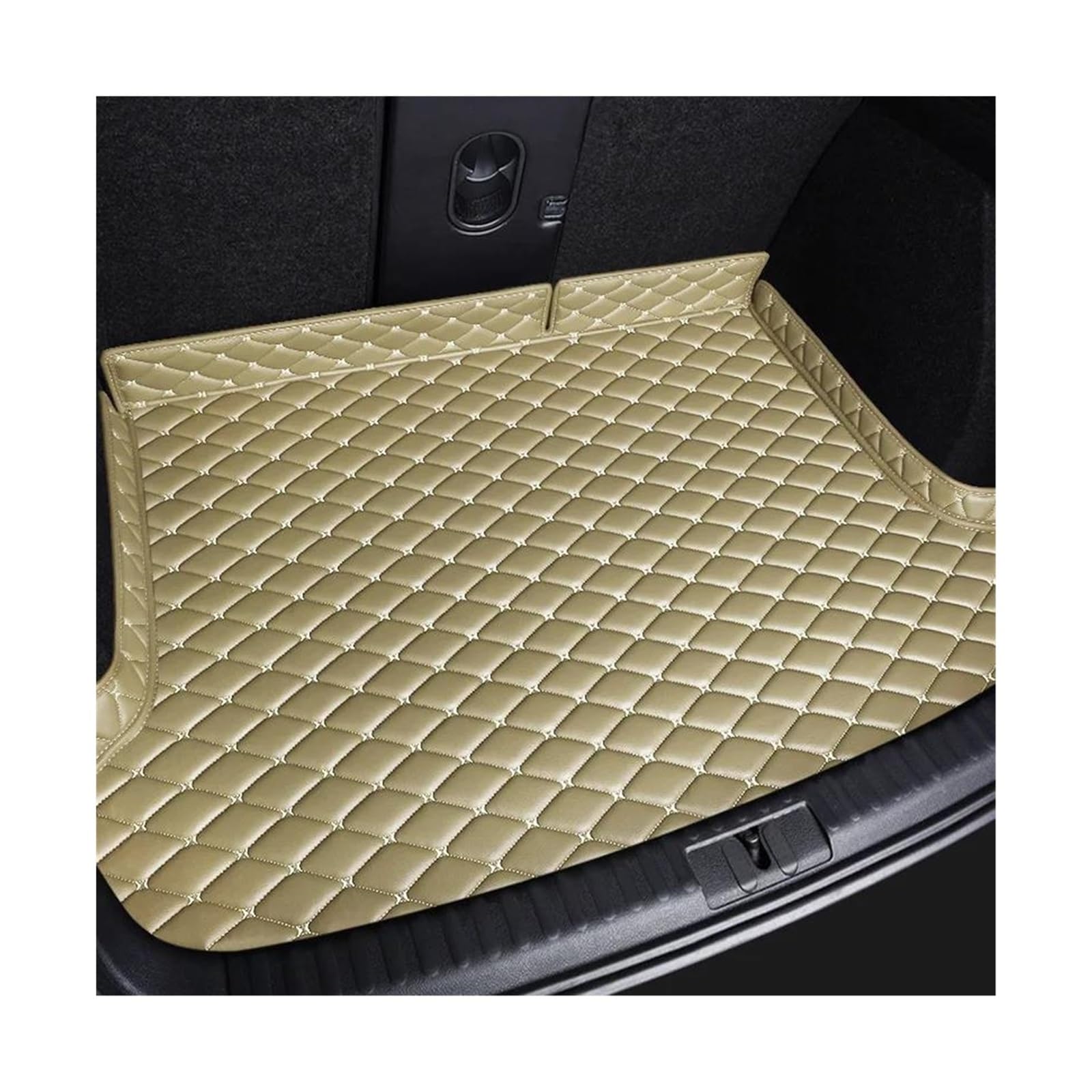 Kofferraummatten Autoteppich-Innenausstattungsdetails Zubehör Für B&MW F01 7er E65 E66 E68 F02 G11 G12 Maßgefertigte Kofferraummatte Kofferraum Schutzmatte(Beige) von ECZDDEFS