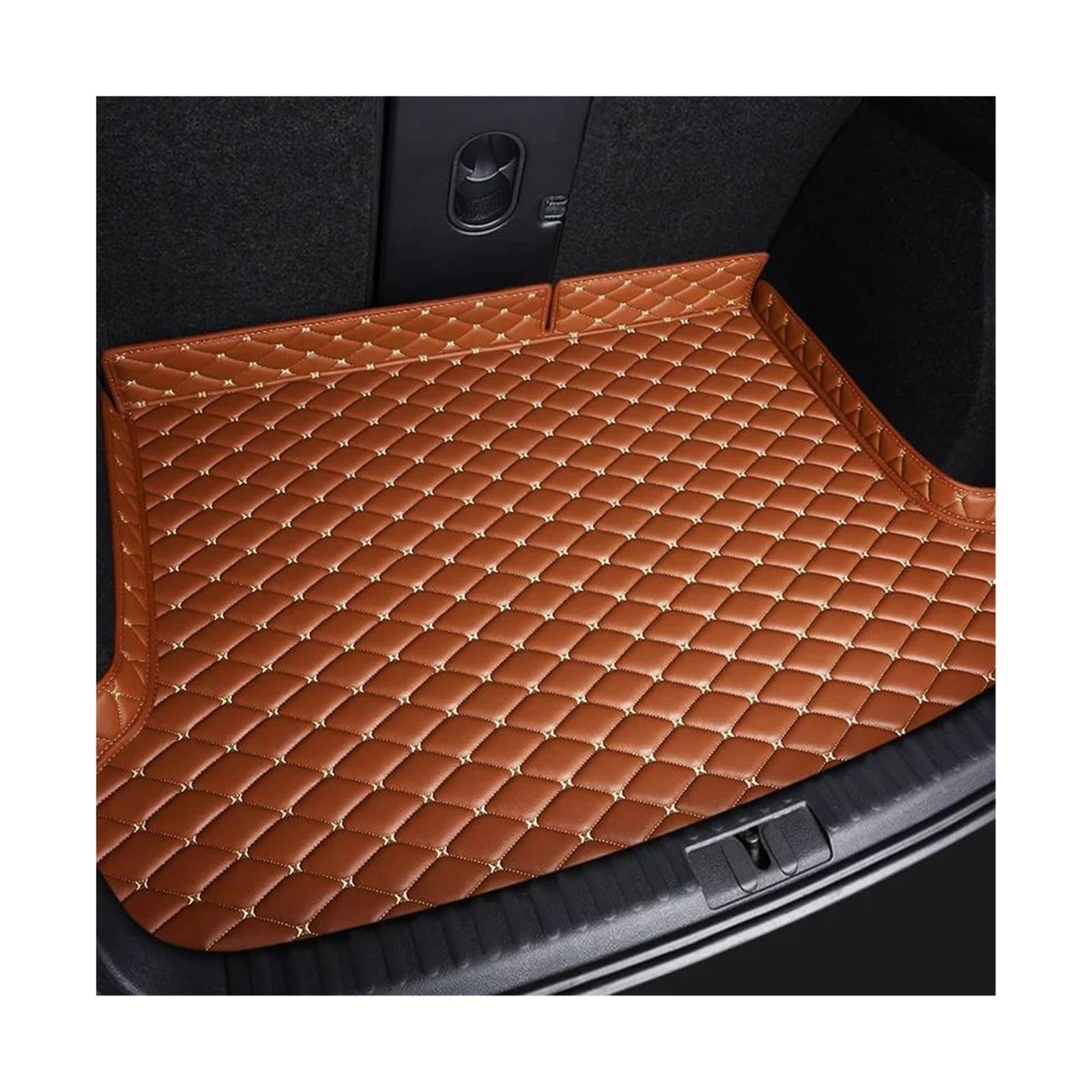 Kofferraummatten Autoteppich-Innenausstattungsdetails Zubehör Für B&MW F01 7er E65 E66 E68 F02 G11 G12 Maßgefertigte Kofferraummatte Kofferraum Schutzmatte(Braun) von ECZDDEFS