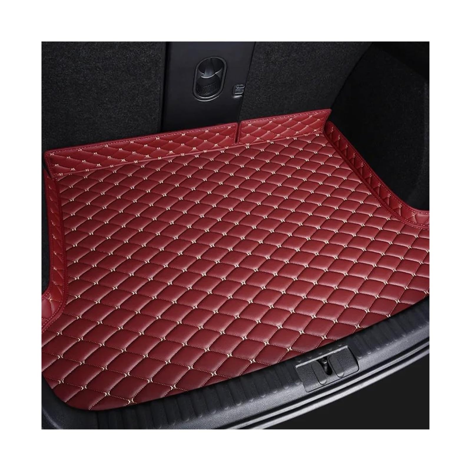 Kofferraummatten Autoteppich-Innenausstattungsdetails Zubehör Für B&MW F01 7er E65 E66 E68 F02 G11 G12 Maßgefertigte Kofferraummatte Kofferraum Schutzmatte(Wind red) von ECZDDEFS