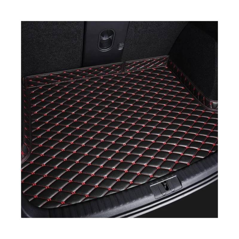 Kofferraummatten Autozubehör Innenraum Maßgeschneiderte Kofferraummatte Für Volvo C40 2022 2023 Für S90 2017 2018 2019-2022 Für XC40 XC60 Kofferraum Schutzmatte(Black red) von ECZDDEFS
