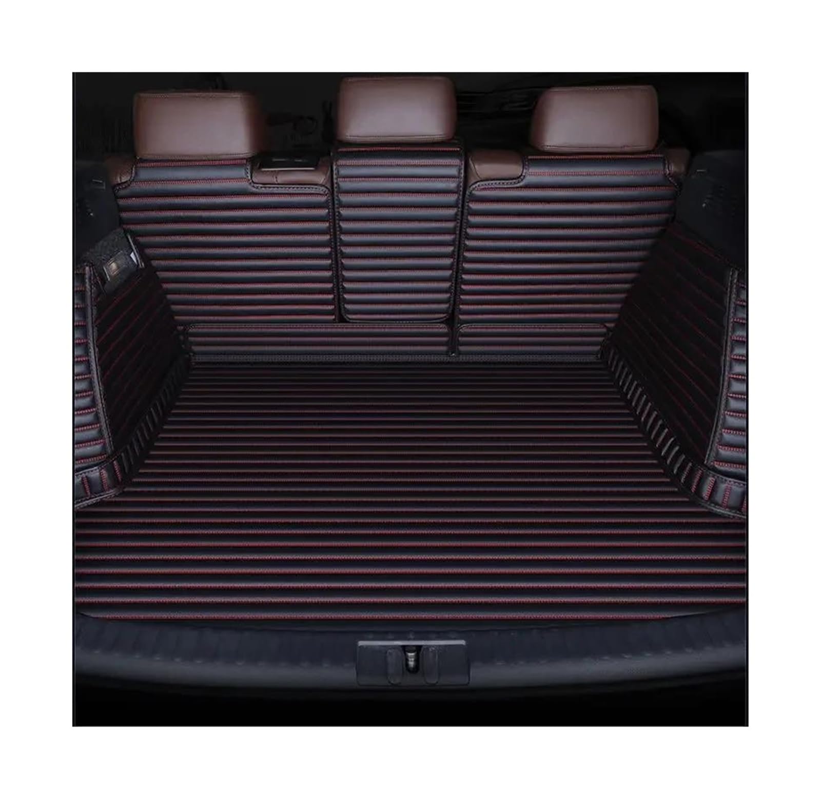 Kofferraummatten Für B&MW Serie I01 I4 G26 I3 I8 Gestreifte Maßgeschneiderte Kofferraummatte Kofferraumschutz Luken-Innenausstattung Kofferraum Schutzmatte(Black red set) von ECZDDEFS