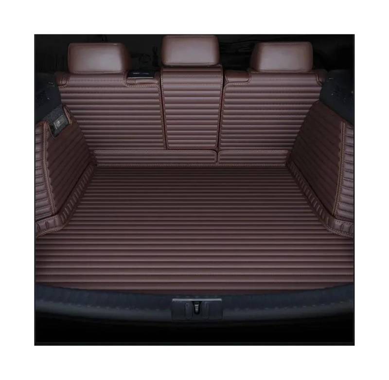 Kofferraummatten Für B&MW Serie I01 I4 G26 I3 I8 Gestreifte Maßgeschneiderte Kofferraummatte Kofferraumschutz Luken-Innenausstattung Kofferraum Schutzmatte(Coffee set) von ECZDDEFS