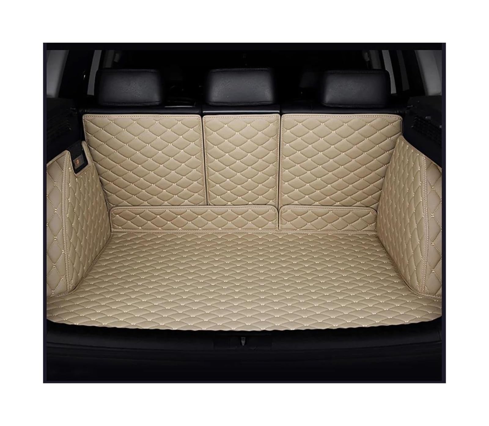Kofferraummatten Für Mercedes Für Benz GLA GLB GLC Coupe 2016-2022 Maßgeschneiderte Kofferraummatten Auto Schmutzabweisender Schutzteppich Zubehör Kofferraum Schutzmatte(Beige) von ECZDDEFS