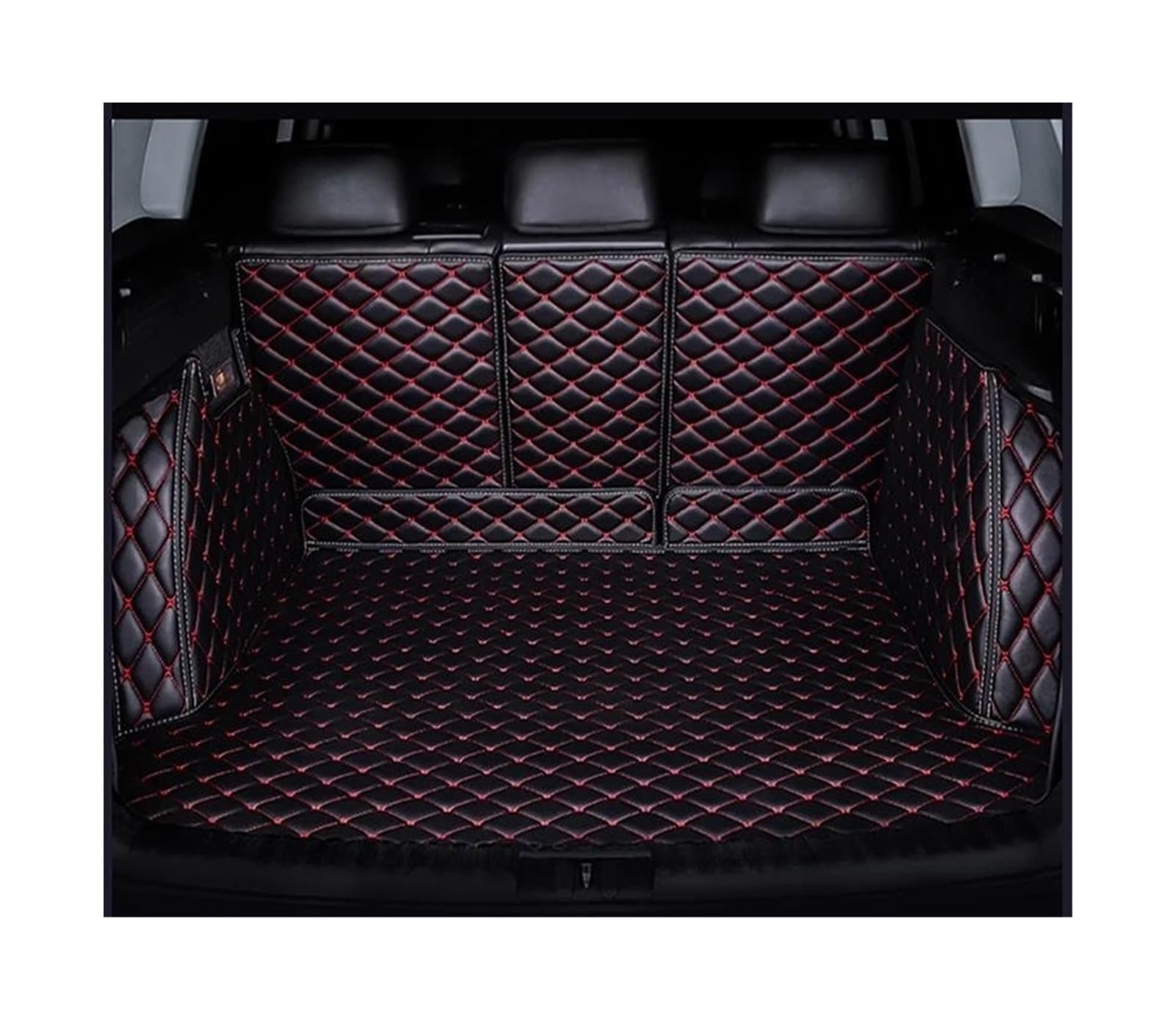 Kofferraummatten Vollflächige Maßgeschneiderte Kofferraummatten Innenausstattung, Autozubehör Teppich Für B&MW X1 E84 F48 X2 F39 X3 F25 E83 G01 Kofferraum Schutzmatte(Black red) von ECZDDEFS
