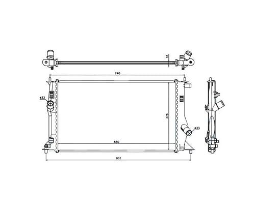 EDA PREMIUM auto Kühler, Motor, Kühlung LFB715200A passend für MAZDA 5 2005-2010 MT/AT von EDA PREMIUM