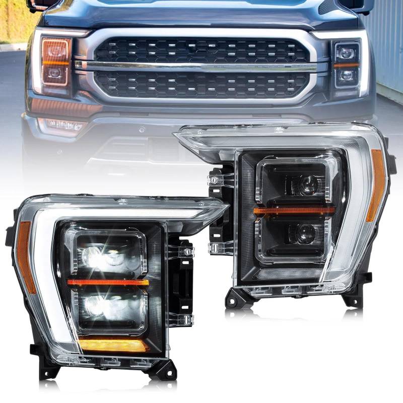 EDA PREMIUM auto Scheinwerfer, Frontscheinwerfer Lh+Rh passend für FORD F-150 2021- LED von EDA PREMIUM