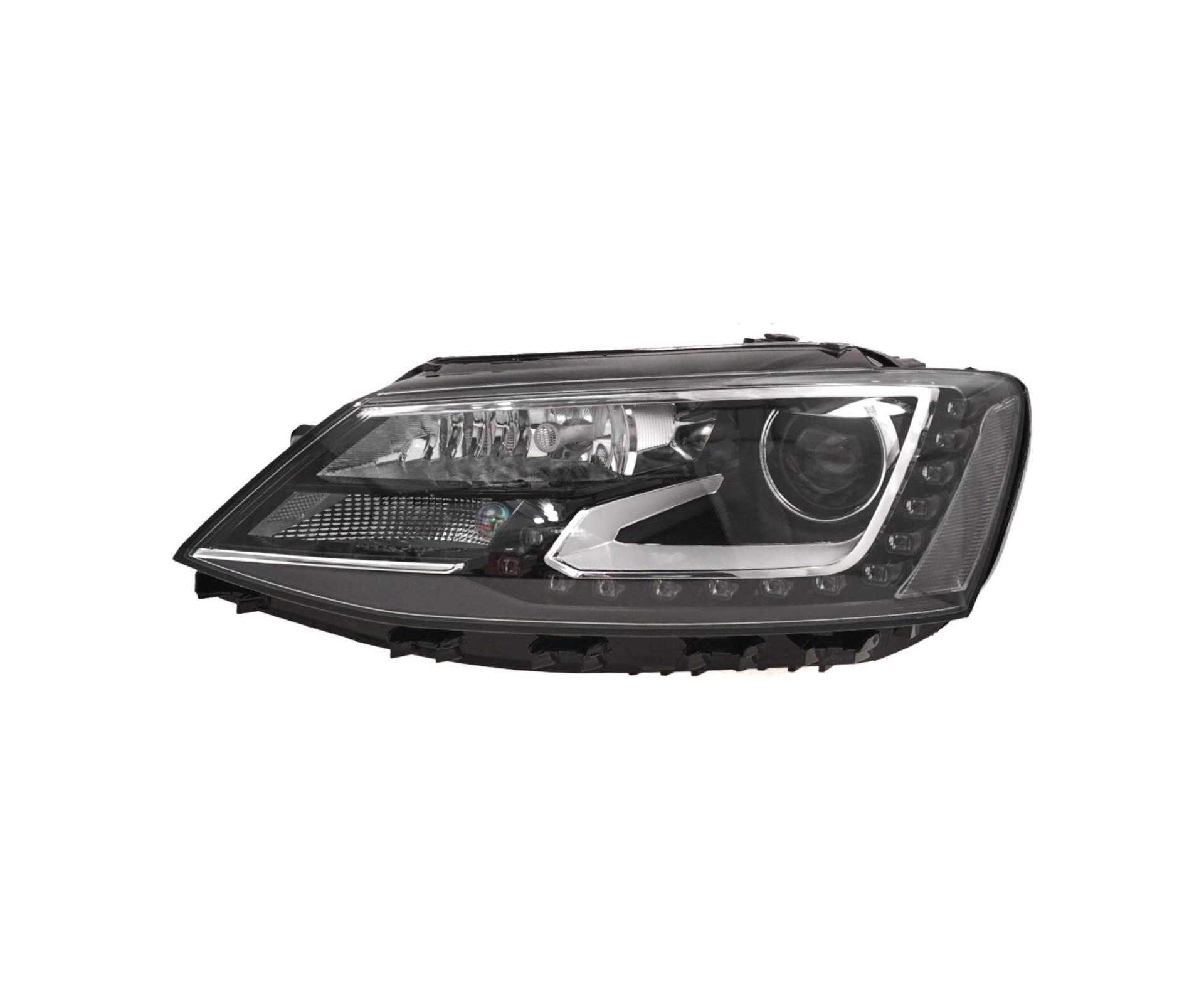 EDA PREMIUM auto Scheinwerfer, Frontscheinwerfer Links 5C7941751E passend für VW JETTA 2011-2015 mit Stellmotor für Leuchtweitenregulierung, D5S, E, mit Tagfahrlicht (LED) von EDA PREMIUM